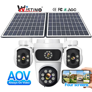 Cámara de Seguridad Exterior Wistino con 4 Lentes HD 16MP 4G IP, Detección Humana PIR, Batería Solar, Sirena Integrada, Cámara AOV - Product Image 1
