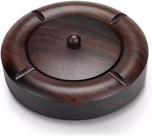 Posacenere in Metallo Stile Retrò Durevole ed Elegante con Coperchio, Accessorio per Fumatori Pratico - Product Image 1