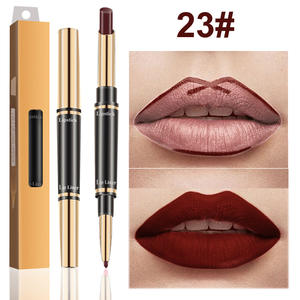2025 Popular Mejor tez Obtener buen humor Trayendo oro Doble cabeza Lip Liner Pen Lip Stick Pen - Product Image 1