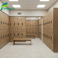 Casier électronique Fumeihua à grain de bois pour vestiaire de salle de sport