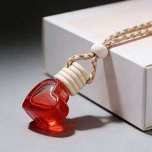Bouteilles diffuseurs d'arômes en verre transparent du fabricant, couleur dégradée, pendentif de voiture, rechargeables, vides, pour parfum, petite quantité - Product Image 1