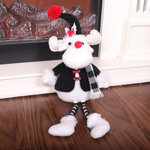 Poupée de Noël en <span class=keywords><strong>noir</strong></span> <span class=keywords><strong>et</strong></span> <span class=keywords><strong>blanc</strong></span>, Père Noël, bonhomme de neige, décoration de bureau, poupée de dessin animé, cadeau de Noël - Product Image 2