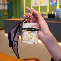 Casing Earphone Bordir Mini untuk 4 3 2 Pro 2 Dompet Koin, Gantungan Kunci, Tas Penyimpanan Portabel Casing Pelindung Earphone
