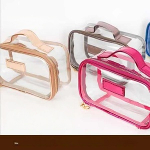 High Quality <b>Women</b> Zipper Pouch Waterproof PVC Storage <b>Bags</b> Durable Custom Zipper Pull PVC <b>Toiletry</b> <b>Bag</b> with Embroidery Logo - Product Image 3