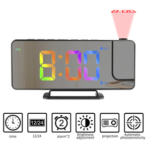 2023 New Arrivals Color <strong>Display</strong> Table Desktop Led Projection <strong>Clocks</strong> Loud <strong>Digital</strong> Alarm <strong>Clock</strong> - Product Image 2