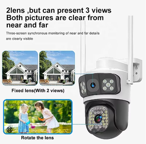 Cámara WiFi Shuzhi de 6MP CMOS para Exteriores, Doble Lente, 2K, Visión Nocturna a Todo Color, Seguridad Inteligente con <span class=keywords><strong>Alerta</strong></span> de Movimiento por IA, IP66, Tarjeta de Memoria de <span class=keywords><strong>2</strong></span> Vías - Product Image 3