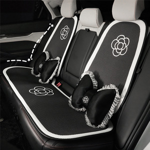 Camellia Pattern Car Headrest And Lumbar Support Breathable Neck Pillow For All Seasons General Fit - Product Image 4