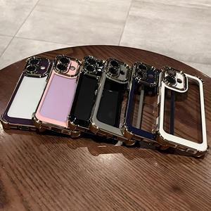 Funda para iPhone 17, bicolor, electrochapada, estilo espacial, a prueba de golpes en las cuatro esquinas, transparente, protectora. - Product Image 3
