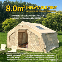 Tente pneumatique quatre saisons imperméable en Oxford de 8 mètres carrés, fabriquée en Chine, pour le camping de luxe en plein air, portable et idéale pour les voyages