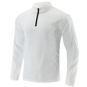 Maglia Sportiva a <span class=keywords><strong>Maniche</strong></span> <span class=keywords><strong>Lunghe</strong></span> da Uomo, Asciugatura Rapida, Collo Alto, Autunnale, per Fitness, Corsa, Casual, con Zip, Traspirante, per Allenamento - Product Image 5