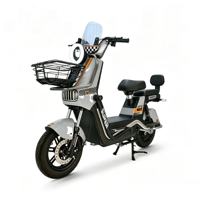 Scooter électrique deux places ZHANJIA pour trajets urbains avec grand panier avant et dossier, cadre haute capacité de charge