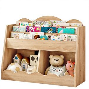 Étagère à livres et rangement pour jouets en bois pour enfants, à poser au sol, pour chambre d'enfant, salle de jeux, crèche, salon - Naturel MCW15NL - Product Image 1
