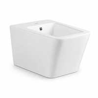 Toilette en céramique carrée minimaliste, toilette murale à chasse siphonique, équipements de salle de bain modernes