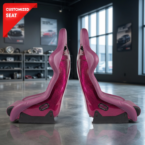 Siège de voiture sport complet SSCUS APEX-GLT en cuir PU scintillant, revêtement léger en FRP |   Approvisionnement en Malaisie - Product Image 1