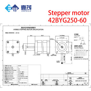 Motor Paso a Paso Híbrido Nema17 de 1.2A, Alto Torque para Fresado CNC y Control de Impresora 3D, 0.5N.<span class=keywords><strong>M</strong></span>, 1.8 Grados, Motor Paso a Paso 42 de 12v - Product Image 2