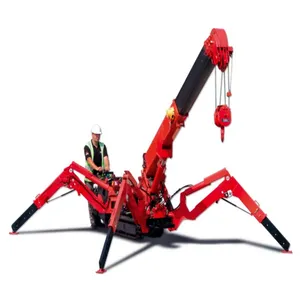 Spider Lift 5 Tonnen 14 M Kompaktes Raupenkran Spider Crane 5 T mit optionabler Fernbedienung