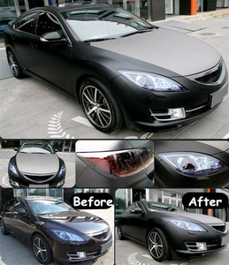 Vinilo para Carrocería de Automóvil de PVC que Cambia de Color, Vinilo Autoadhesivo Negro Mate para Cubrir Automóviles, Rollos de Vinilo Autoadhesivos - Product Image 6