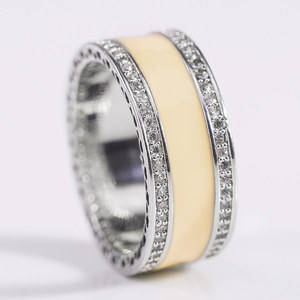 Anello di Diamanti B2027 in Oro Bianco, Taglio Brillante Naturale Rotondo, Colore G, Fede Nuziale Unisex, Gioielleria - Product Image 1