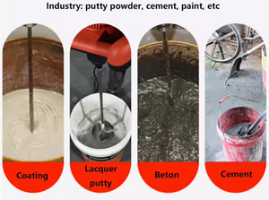 GLGW Industrieller DIY Tragbarer 800W Elektrischer Farb-, Zement-, Beton-, Spachtel- und Putzmischer mit Bürstenmotor Handmixer 220V - Product Image 2