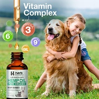 Aide à l'anxiété, au stress, à la douleur, à l'inflammation, à l'arthrite, huile de chanvre à puissance maximale pour chiens et chats