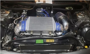 Pour BMW MINI <span class=keywords><strong>Cooper</strong></span> <span class=keywords><strong>S</strong></span> <span class=keywords><strong>R53</strong></span> R52 Top Mount Turbos Supercharged <span class=keywords><strong>Intercooler</strong></span> avec tuyau d'admission en SILICONE - Product Image 4