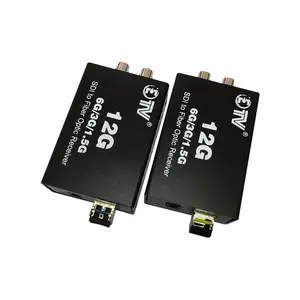 Tv Station Studio 12G Sdi Naar Vezel Converter Lc Connector 12G-Sdi Fiber Extender Met Lus Uit