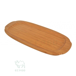 Bamboo Lacquered Solid Afternoon Tea <b>Tray</b> for Desserts Cups <b>Snacks</b> Restaurant Serving - Product Image 1