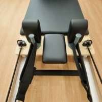 Máquina de Pilates Reformer de Madera de Roble, Plegable, Ajustable, Ecológica, Resistente, Equipo de Ejercicio para Gimnasio en Casa o Profesional