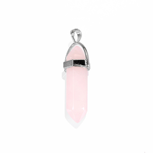 Colgante <span class=keywords><strong>de</strong></span> Jade Blanco Hexagonal Curativo, Colgante <span class=keywords><strong>de</strong></span> Cristal en Forma <span class=keywords><strong>de</strong></span> Bala, Colgantes <span class=keywords><strong>de</strong></span> Piedra <span class=keywords><strong>de</strong></span> Cuarzo Puntiagudos - Product Image 2