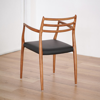 Fabricant lot moderne luxe nouveaux produits style nordique solide boisé rembourré salle à manger chaise sac souple hôtel café boutique