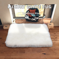 Grand Tapis d'Intérieur Moderne en Polyester Doux à Motifs Shaggy Tapis Moelleux en Latex pour la Maison, le Salon et la Chambre à Coucher, Tapis de Voyage