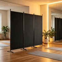 Paravent de bureau commercial pliable à 3 panneaux 255x180cm en polyester imperméable, séparateur d'intimité, vente en gros, support OEM