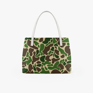 Borsa Tote Personalizzata con Motivo Mimetico in PU, Grande Borsa a Spalla da Donna, Borsa alla Moda per Shopping Quotidiano con Manico a Contrasto - Product Image 1