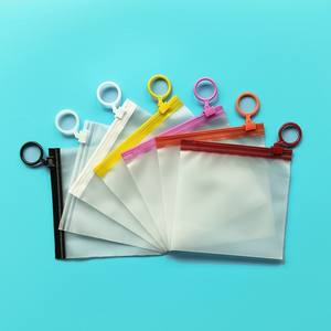 Sac de rangement recyclable avec languette de traction, emballage PE transparent givré épaissi et fermeture éclair auto-scellante pour tri et rangement. - Product Image 4