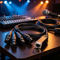 Adaptateur multipaire SNA101 Yinyu 4 canaux 1m RJ45 vers XLR femelle avec boîtier en aluminium pour équipement de sonorisation et de studio