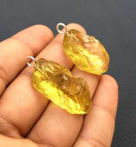 ขายส่งชุด2ชิ้น92.5จี้เงินสเตอร์ลิงชุบทองด้วยอัญมณีควอตซ์เลมอนธรรมชาติของขวัญน่ารักสำหรับผู้หญิง - Product Image 5