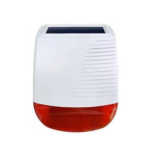 DKMSEC Loudspeaker nirkabel tenaga surya 433Mhz putih tahan air luar ruangan desibel tinggi strobo untuk <span class=keywords><strong>Alarm</strong></span> pencuri keamanan rumah pintar - Product Image 2
