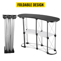 Stand d'affichage pliable graphique Wrap Stand pliable Pop Up affichage pliant économique en plastique rond Promotion Tables