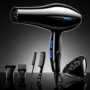Asciugacapelli Professionale ad Alta Potenza con Ioni Negativi, Aria Calda e Fredda, Diffusore, Pettini per lo Styling, per Uso Domestico e Salone - Product Image 2