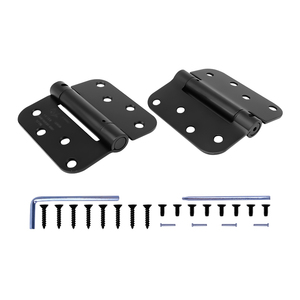 RHETECH <span class=keywords><strong>Charnière</strong></span> de <span class=keywords><strong>porte</strong></span> <span class=keywords><strong>intérieure</strong></span> en métal et fer noir mat <span class=keywords><strong>Charnière</strong></span> de <span class=keywords><strong>porte</strong></span> d'armoire de cuisine et de salle de bain <span class=keywords><strong>invisible</strong></span> pour <span class=keywords><strong>porte</strong></span> en bois - Product Image 5