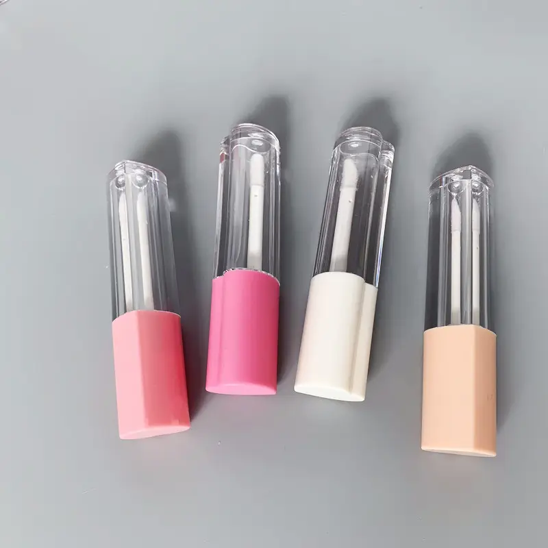 Envase vacío personalizado de 3ml, brillo de labios con punta, tubo de brillo de labios, cosméticos, diseño único, venta al por mayor