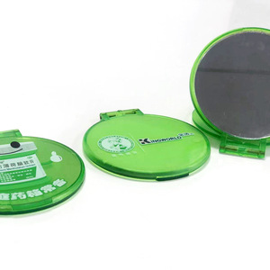 Kingworld Compact Mirror Round Plastic Folding Mini Handheld Makeup Mirror For Home Use Portable Gift - Product Image 1