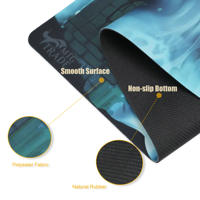 Tapis de souris en caoutchouc personnalisé avec impression par transfert thermique en couleur pleine, 14"x24" ou tapis de jeu RGB antidérapant personnalisé