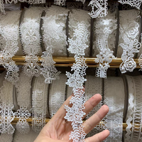 Mode personnalisé en gros paillettes frontière brillant mariage broderie fleur dentelle garnitures pour robe vêtements frontière voile de mariée