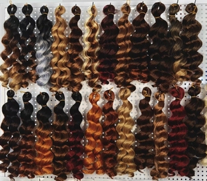 Cheveux synthétiques italiens pour femmes noires, coupe courte bob, style bohème <span class=keywords><strong>avec</strong></span> boucles lâches françaises, tresses en boîte - Product Image 1