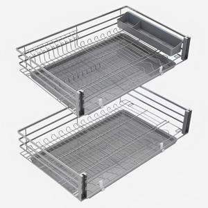 <span class=keywords><strong>En</strong></span> <span class=keywords><strong>Oferta</strong></span>: Organizador de Platos Extraíble Tipo Cajón, de Doble Capa, con Cierre Suave, Cesta de Almacenamiento de Cubiertos para Gabinete de Cocina con Bandeja de Agua - Product Image 6