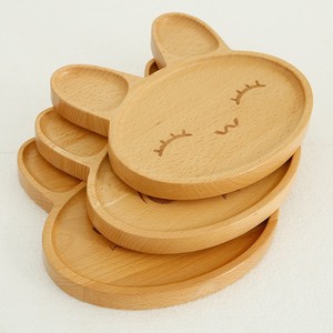 Bandeja Infantil de Madera de Haya con Forma de Conejo de Dibujos Animados, 2 cm de Grosor, con Superficie Pintada Transparente - Product Image 6