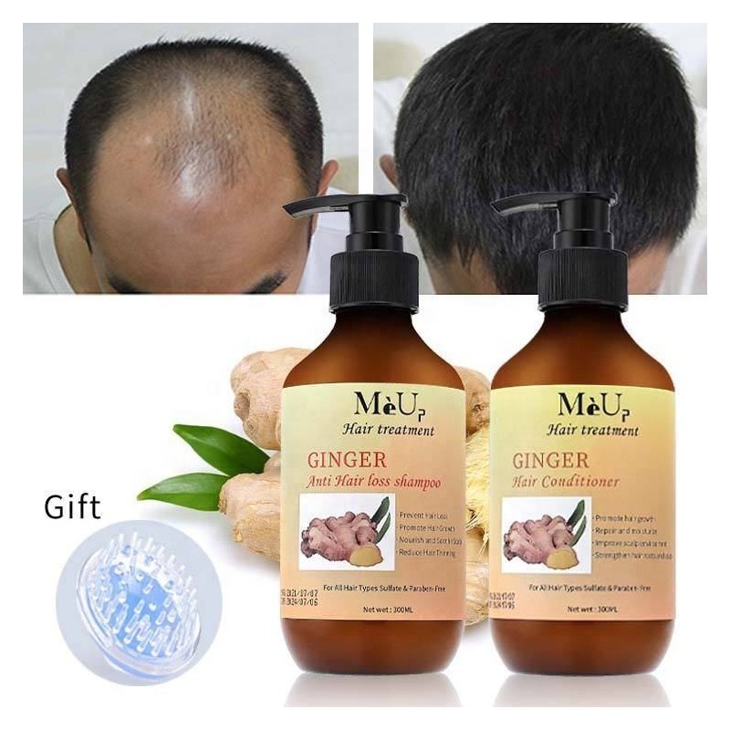 Фирменный продукт для лечения волос от фирмы, набор для ухода за шампунем и кондиционером от производителя, натуральный органический шампунь с имбирем против выпадения волос