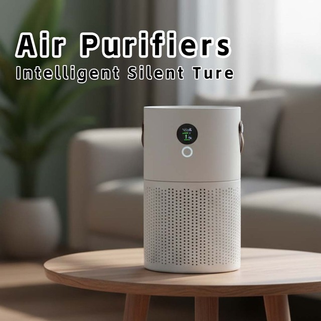 Electric Portable HEPA 12 Air Purifier for Car Home Office & Garage-Quiet Design Compact Size USB/Battery Powered