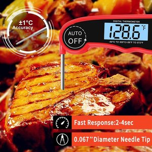 Top Seller Stainless Steel <b>Foldable</b> Probe Kitchen <b>BBQ</b> Grill Digital Food Meat Thermometer With Backlight for Cooking - Product Image 3